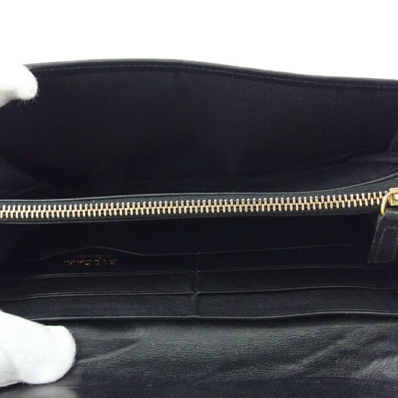 BVLGARI Long Wallet Bee Zero One Leather Auth USED E163 - Picture 8 of 8